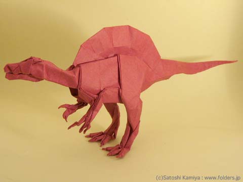 誰でも超簡単に作れちゃう 折り紙でスピノサウルスを折る方法 恐竜博士と赤ちゃん恐竜と一緒に恐竜を知ろう